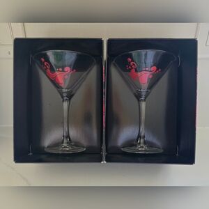 Beatles Love Cirque Du Soleil Mirage Hotel‎ Las Vegas Martini Glasses Set Of Two